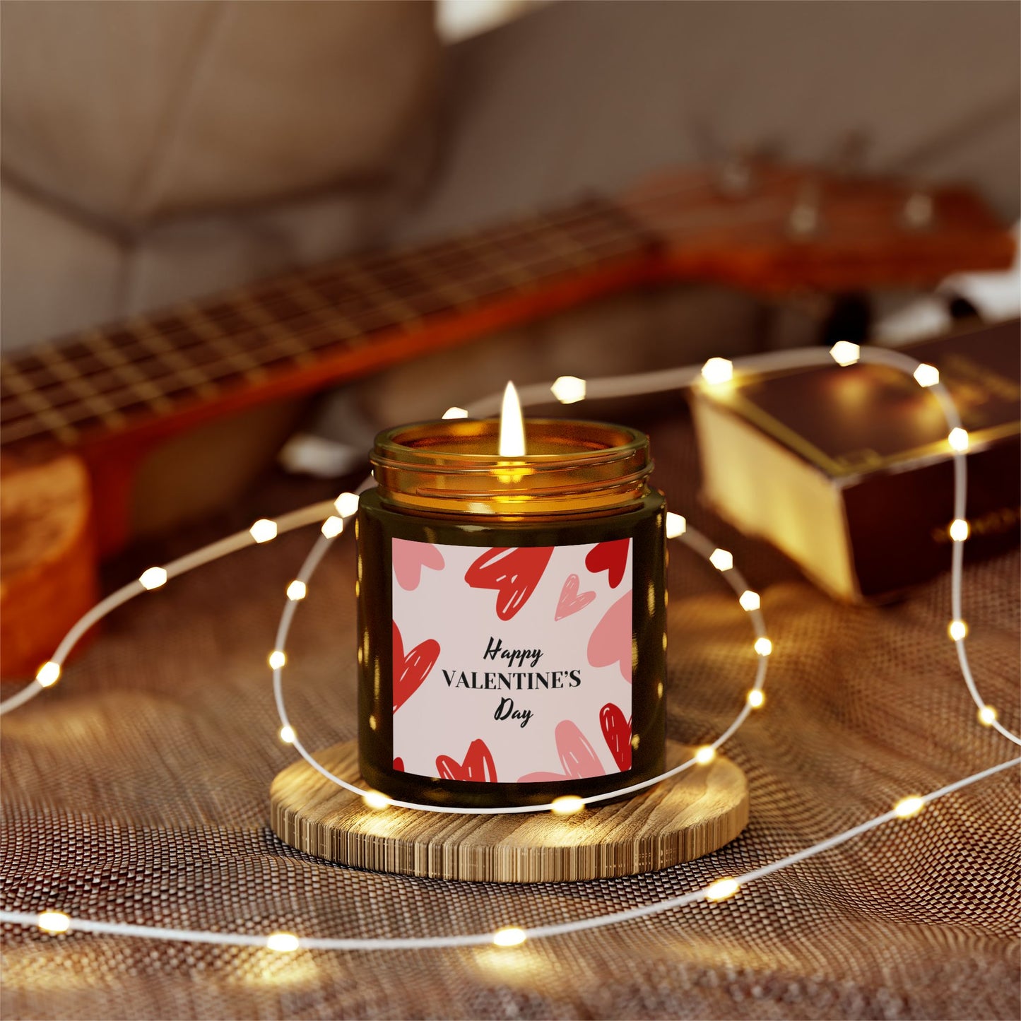 Valentine's Day Scented Candle - Coconut Apricot Wax (4oz, 9oz)